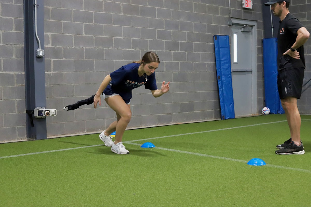 Versatile Athlete utilizing VOLTRA I for sprint training