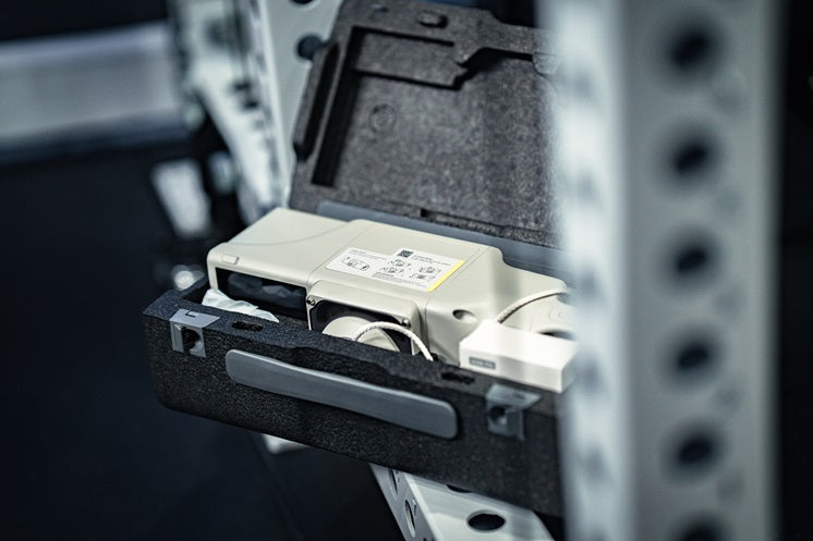 A shot of VOLTRA I, sitting in its portable carry case, ready to be unboxed.