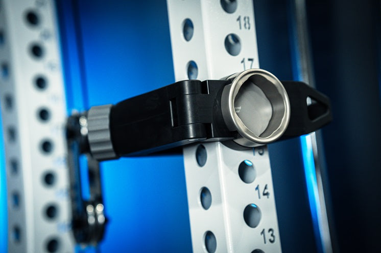 Beyond Power's Sliding Rack Mount, pictured mounted on a rack and ready for use.
