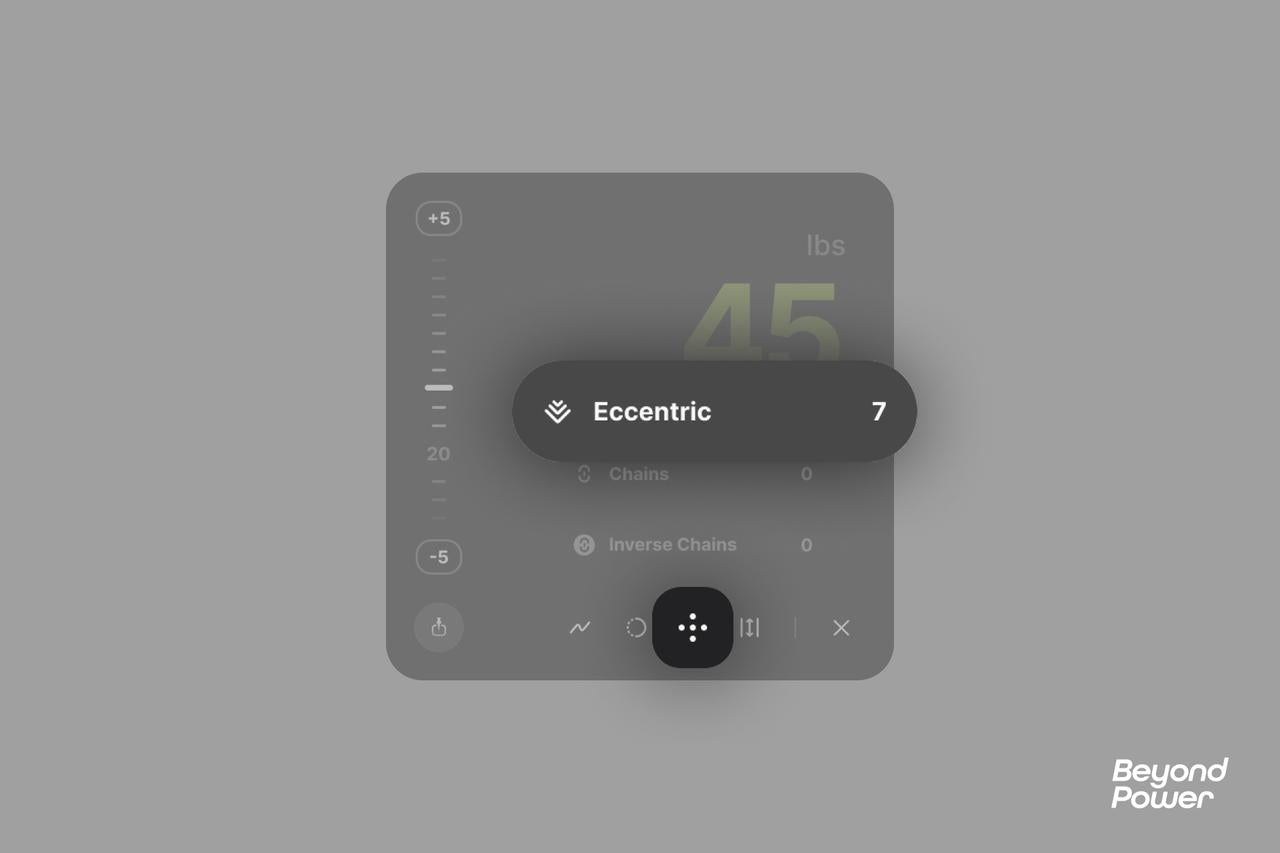VOLTRA I UI: Enabling Eccentric in Weight Training Mode